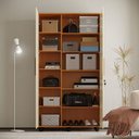 Ver imagem 2 de Armario Multifuncional Grande e Reforçado Ouro Fechadura com Chave Nature / Off White