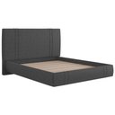 Ver imagem 2 de Cama King Flutuante com Cabeceira 195cm Astra S04 Linho Preto - Lyam Decor