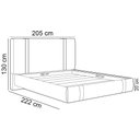 Ver imagem 5 de Cama King Flutuante com Cabeceira 195cm Astra S04 Linho Preto - Lyam Decor