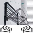 Ver imagem 7 de Suporte Embralumi Porta Toalha Ajustável Parede com 5 Ganchos Banheiro Toalheiro