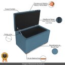 Ver imagem 6 de Recamier Puff Baú Organizador no Boucle com Cinto Preto:azul Marinho