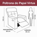 Ver imagem 5 de Poltrona do Papai Reclinável Virtus Matrix Cor:veludo Marrom