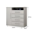 Ver imagem 2 de Cômoda Diamante 1 Porta 4 Gavetas c/ Sapateira Branco