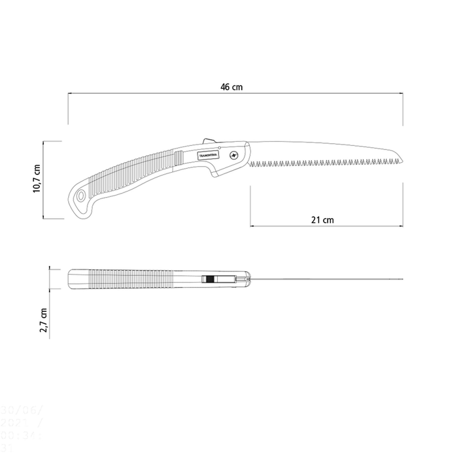 Serrote de Poda Profissional Dobrável 8" / 210 Mm Tramontina em Aço com Cabo Plástico Tramontina - 4