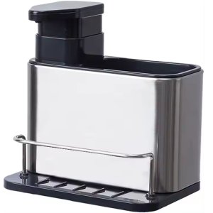Porta Detergente Dispenser Sabão Liquido Esponja Bucha Inox