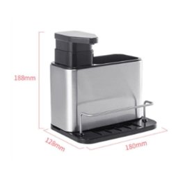 Porta Detergente Dispenser Sabão Liquido Esponja Bucha Inox - 8