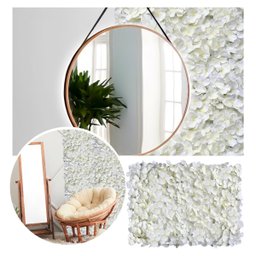 Painel Floral Decorativo 5 Unidades Placas de Flor Artificial 60x40 para Casamentos e Festas - 9