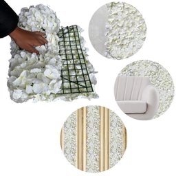 Painel Floral Decorativo 5 Unidades Placas de Flor Artificial 60x40 para Casamentos e Festas - 5