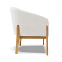Ver imagem 6 de Kit 2 Poltronas Stella Bouclê Off White Base Madeira Castanho - D'Rossi