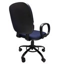 Ver imagem 7 de Cadeira de Escritório Giratória Reforçada 200 Kg para Obeso Po com Regulagem Altura Tecido Azul C/ P