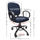 Ver imagem 6 de Cadeira de Escritório Giratória Reforçada 200 Kg para Obeso Po com Regulagem Altura Tecido Azul C/ P