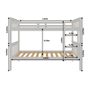 Ver imagem 5 de Cama Beliche Solteiro de Madeira Dupla em Altura Suspensa