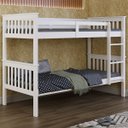 Ver imagem 1 de Cama Beliche Solteiro de Madeira Dupla em Altura Suspensa