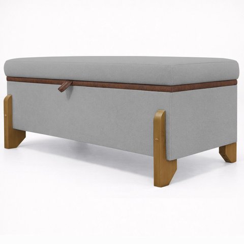 Ppuff Recamier Baú Versallies 200 Cm para Sala Quarto Pé de Cama Hall de Entrada Bouclé Premium Luxo