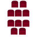 Ver imagem 1 de Kit 10 Poltronas Decorativa Reforçada Recepção Clinica Salão Suede Vermelho
