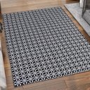 Ver imagem 2 de Tapete Sala Quarto 2,00x2,50 Antiderrapante Moderno Modelos Israel Preto