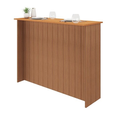 Bancada Ripada Lisa 120cm para 2 ou 4 Pessoas Mesa Alta Cozinha Sala Realeza