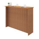 Ver imagem 3 de Bancada Ripada Lisa 120cm para 2 ou 4 Pessoas Mesa Alta Cozinha Sala Realeza Marrom/Freijó