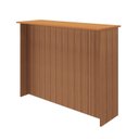 Ver imagem 6 de Bancada Ripada Lisa 120cm para 2 ou 4 Pessoas Mesa Alta Cozinha Sala Realeza Marrom/Freijó