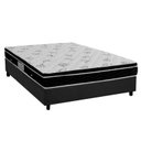Ver imagem 1 de Cama Box Viúva: Colchão Molas Ortobom Nanolastic Physical Spring + Base CRC Suede Cinza(128x188)