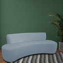 Ver imagem 2 de Sofá Orgânico 04 Lugares 230cm Mônaco Bouclé Azul Claro - Nexta Casa