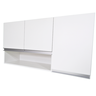 Armário Aéreo 120cm Lavanderia 3 Portas de Parede Montado Cor:branco - 1