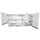 Ver imagem 4 de Armário Aéreo 120cm Lavanderia 3 Portas de Parede Montado Cor:branco