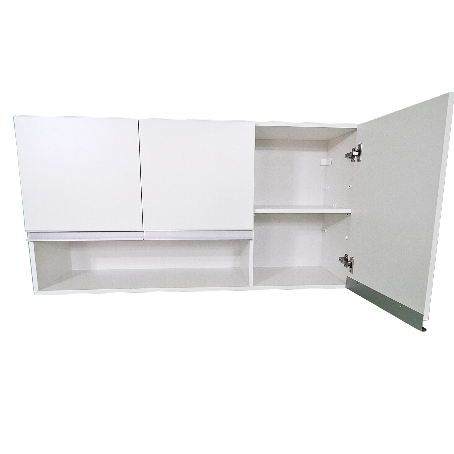 Armário Aéreo 120cm Lavanderia 3 Portas de Parede Montado Cor:branco - 5