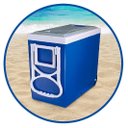 Ver imagem 5 de Cooler Térmico Prático com Rodinhas 32 Litros Azul Arqplast