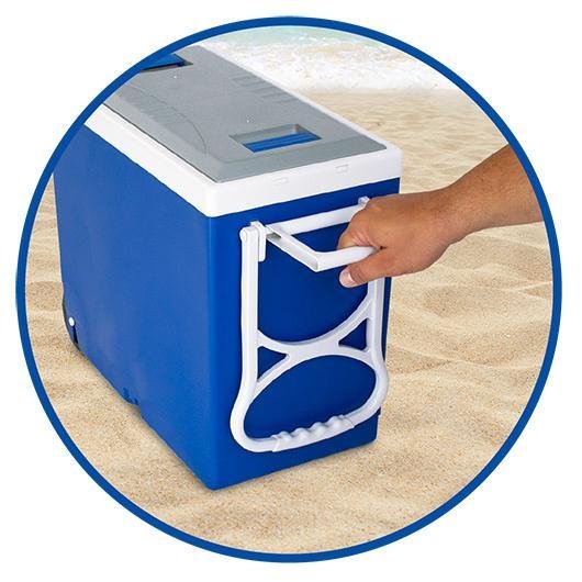 Cooler Térmico Prático com Rodinhas 32 Litros Azul Arqplast - 4