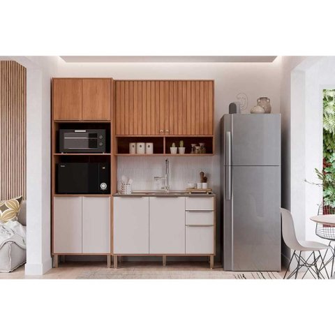Cozinha Modulada Mgm 3 Peças Divina C3p58 Cinamomo/off