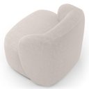 Ver imagem 2 de Poltrona Giratória Orgânica para Sala Living Heidy F04 Bouclê Bege - Lyam Decor