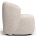 Ver mais imagens de Poltrona Giratória Orgânica para Sala Living Heidy F04 Bouclê Bege - Lyam Decor