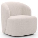 Ver imagem 3 de Poltrona Giratória Orgânica para Sala Living Heidy F04 Bouclê Bege - Lyam Decor