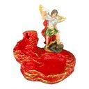 Ver imagem 1 de Incensário Cascata Católico em Resina - Escolha o Seu Santo:são Miguel Vermelho 10 Cm