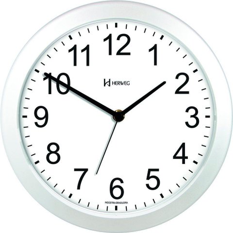 Relógio de Parede Herweg 660095-21 Fala As Horas Branco