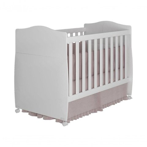 Berço Mini Cama 100% Mdf Conforto Permobili Branco Branco