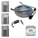 Ver imagem 1 de Kit Fita para Perfil de Led 5m com Iluminação Efeito Sequencial de Correr Vai e Volta com Fonte e Co