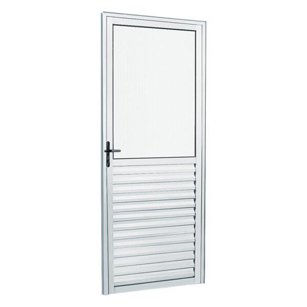 Porta de Alumínio com Vidro Liso Sólida Mgm 210 x 80cm - 1