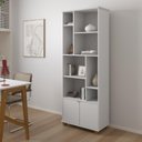 Ver imagem 1 de Livreiro / Multiuso Ta 2 Portas + 8 Nichos para Organização Cor Branco Acetinado