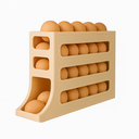 Ver imagem 1 de Organizador para Ovos com Suporte Rolante Bege