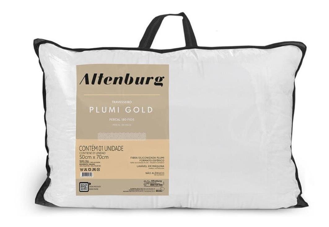 Travesseiro Plumi Gold Percal 180 Fios 50x70cm - Altenburg - 2