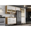 Ver imagem 1 de Cozinha Modulada Ronipa Syrah 4 Peças (2aéreo+1balcão+1paneleiro) C4p05 Amendoa/off White-ronipa