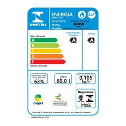 Fogão de Piso Diplomata a Gás 4 Bocas 60 Litros Dako Bivolt - 8