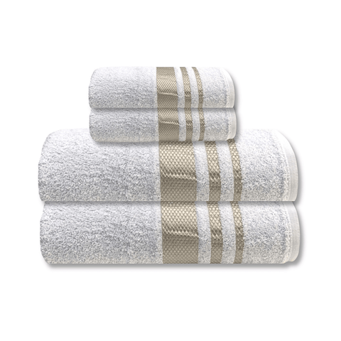 Jogo de Toalha 4 Peças - Felpuda - Toscana - 100% Algodão - Margex Cor: Branco