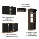 Ver imagem 5 de Armário de  Cozinha Completa 270cm Rustic/Preto Agata Madesa 08