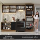 Ver imagem 6 de Armário de  Cozinha Completa 270cm Rustic/Preto Agata Madesa 08