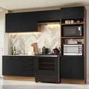 Ver imagem 1 de Armário de  Cozinha Completa 270cm Rustic/Preto Agata Madesa 08