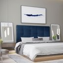 Ver imagem 2 de Cabeceira Queen 1,60m Roma Suede - Pallazio - Azul Marinho