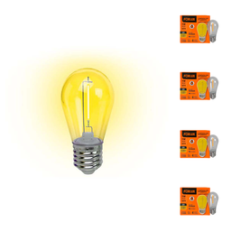Kit 20 Lâmpada Led Filamento Amarelo 1w E-27 127v Foxlux - 2